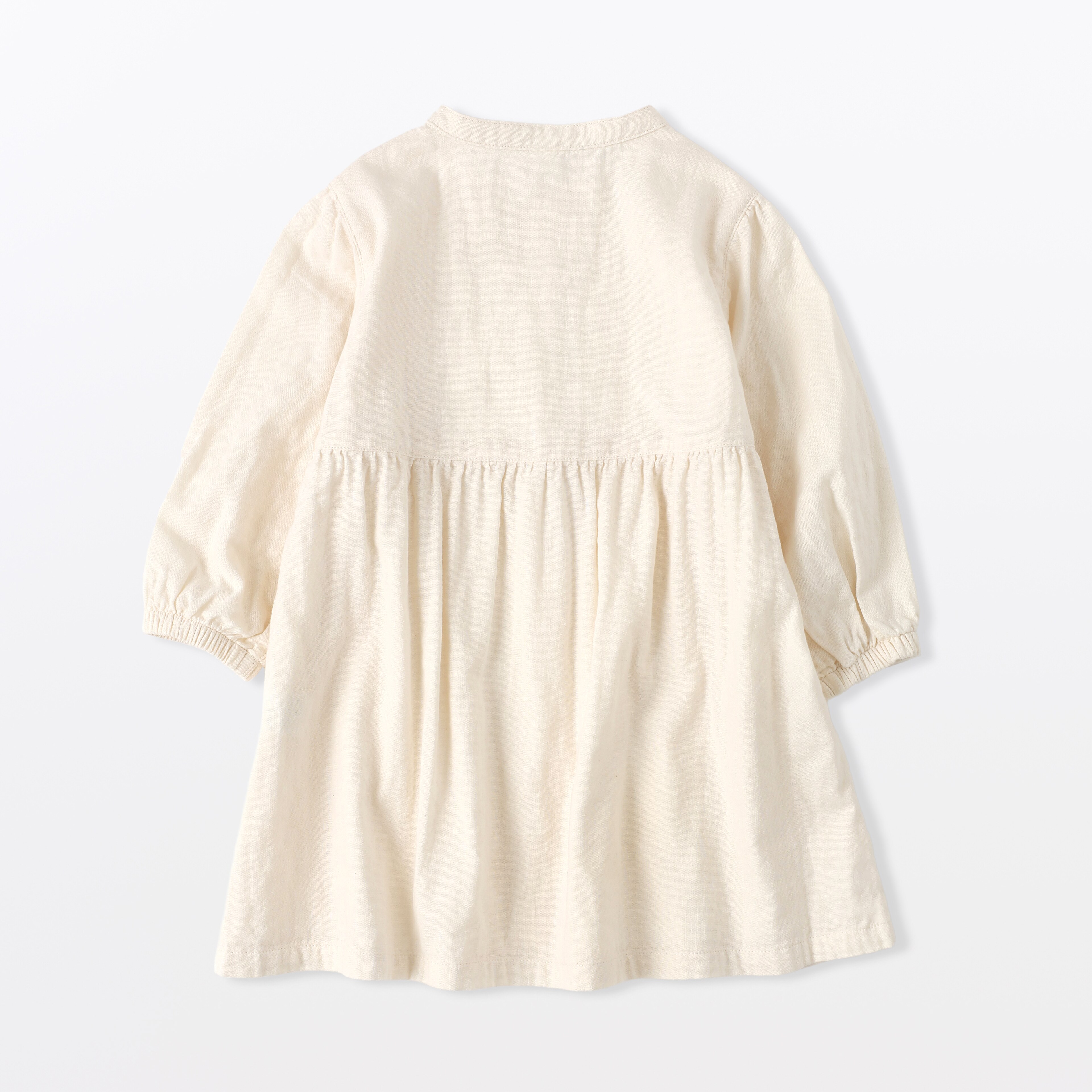 ベビー　二重ガーゼ長袖ワンピース