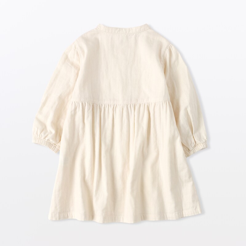 ベビー　二重ガーゼ長袖ワンピース