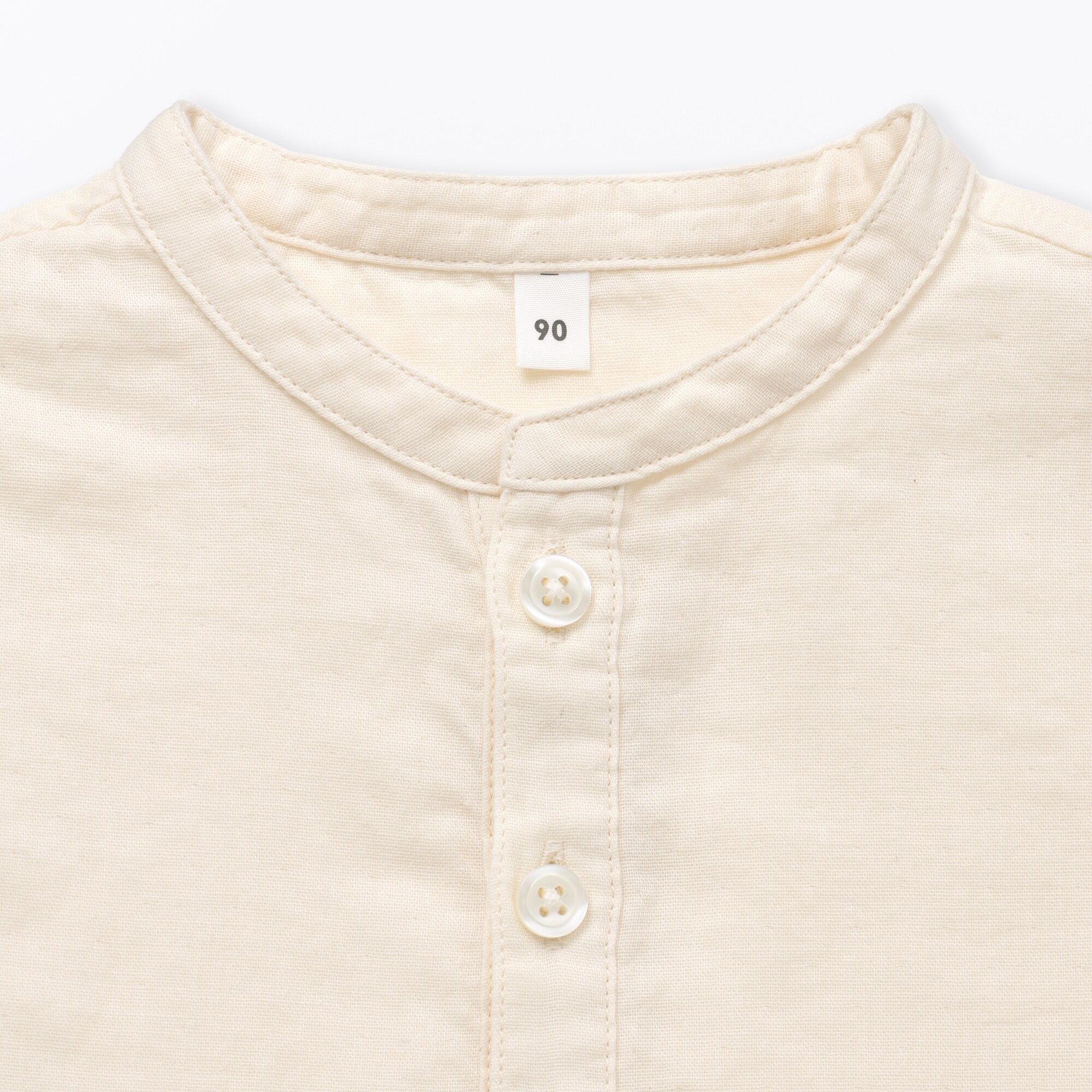 ベビー　二重ガーゼ長袖ワンピース