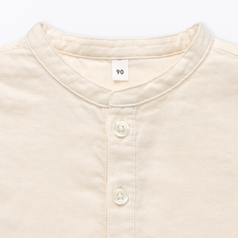 ベビー　二重ガーゼ長袖ワンピース