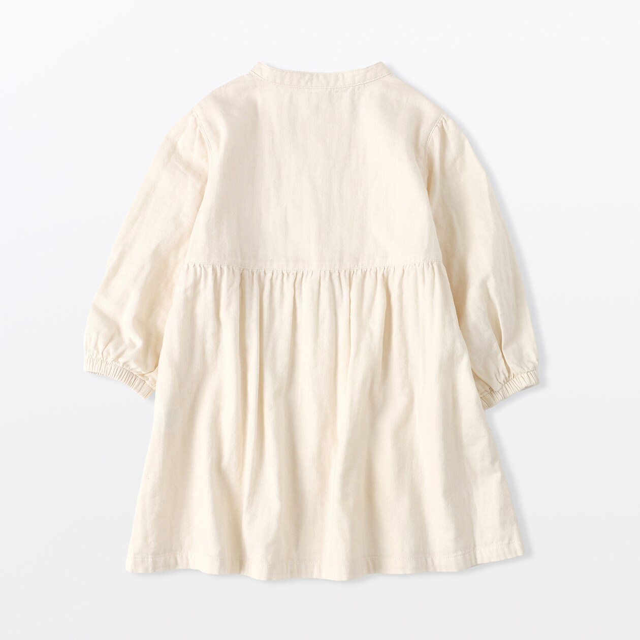 ベビー　二重ガーゼ長袖ワンピース