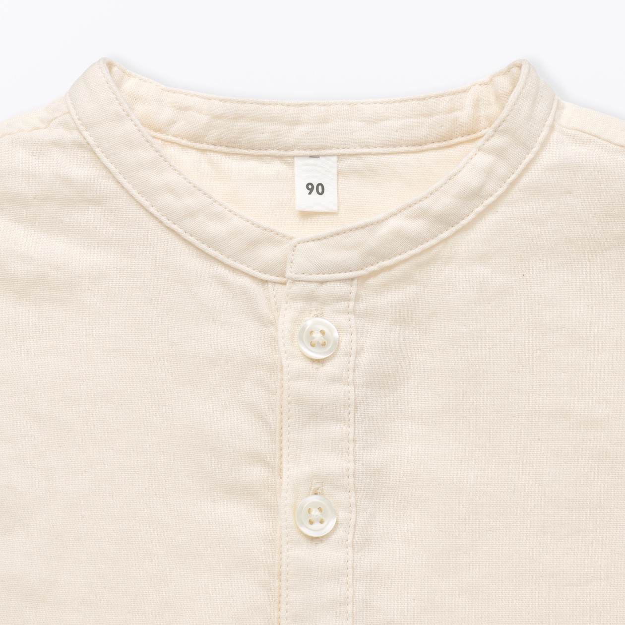 ベビー　二重ガーゼ長袖ワンピース