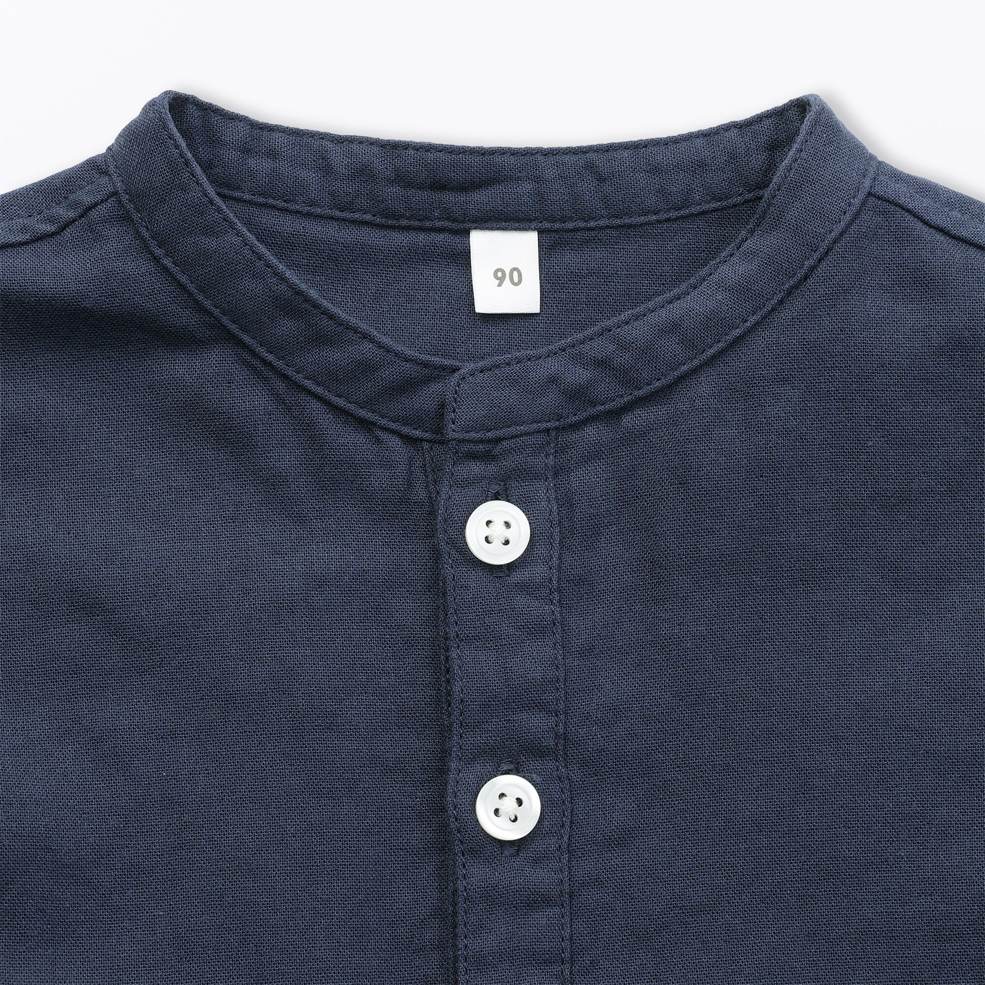 ベビー　二重ガーゼ長袖ワンピース