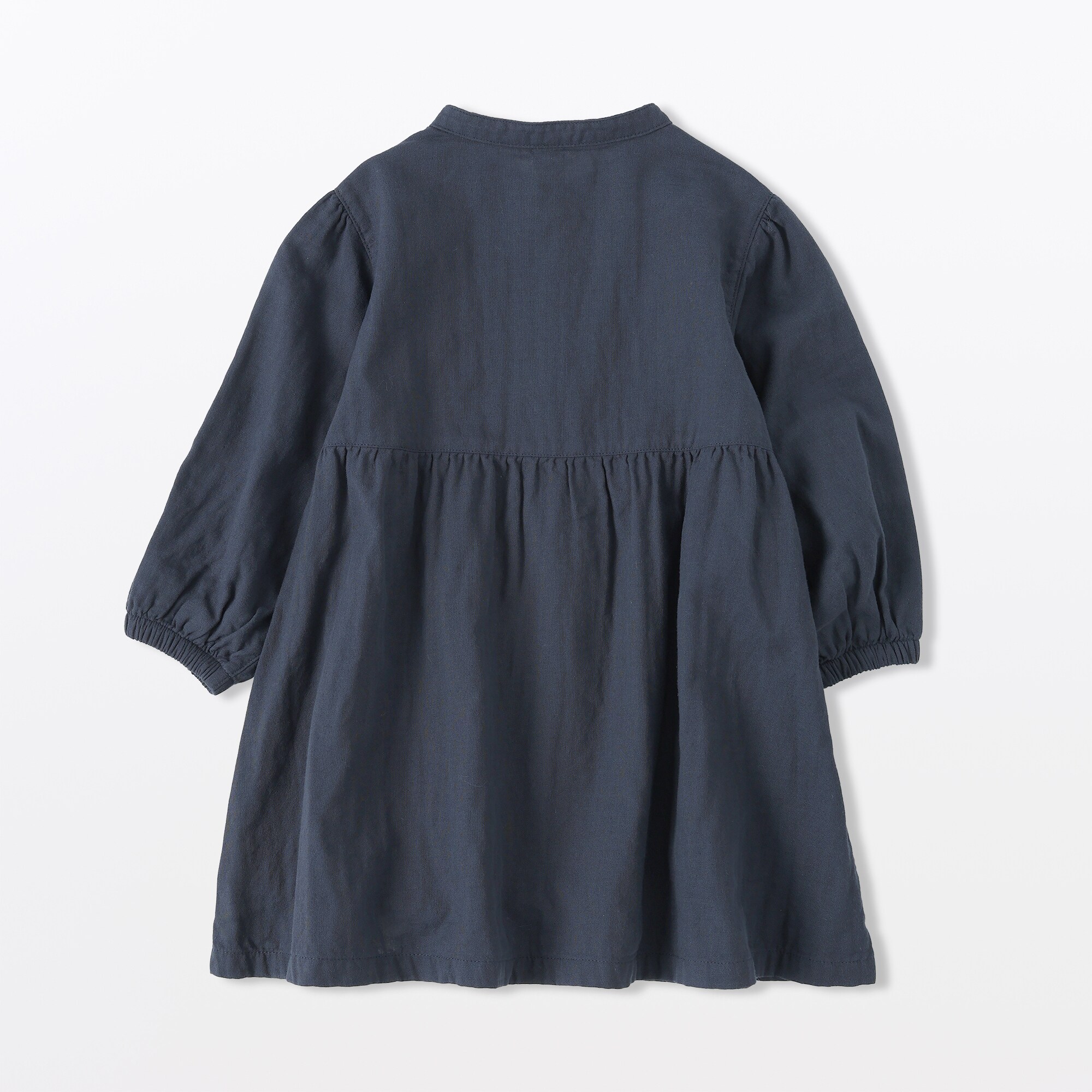 ベビー　二重ガーゼ長袖ワンピース