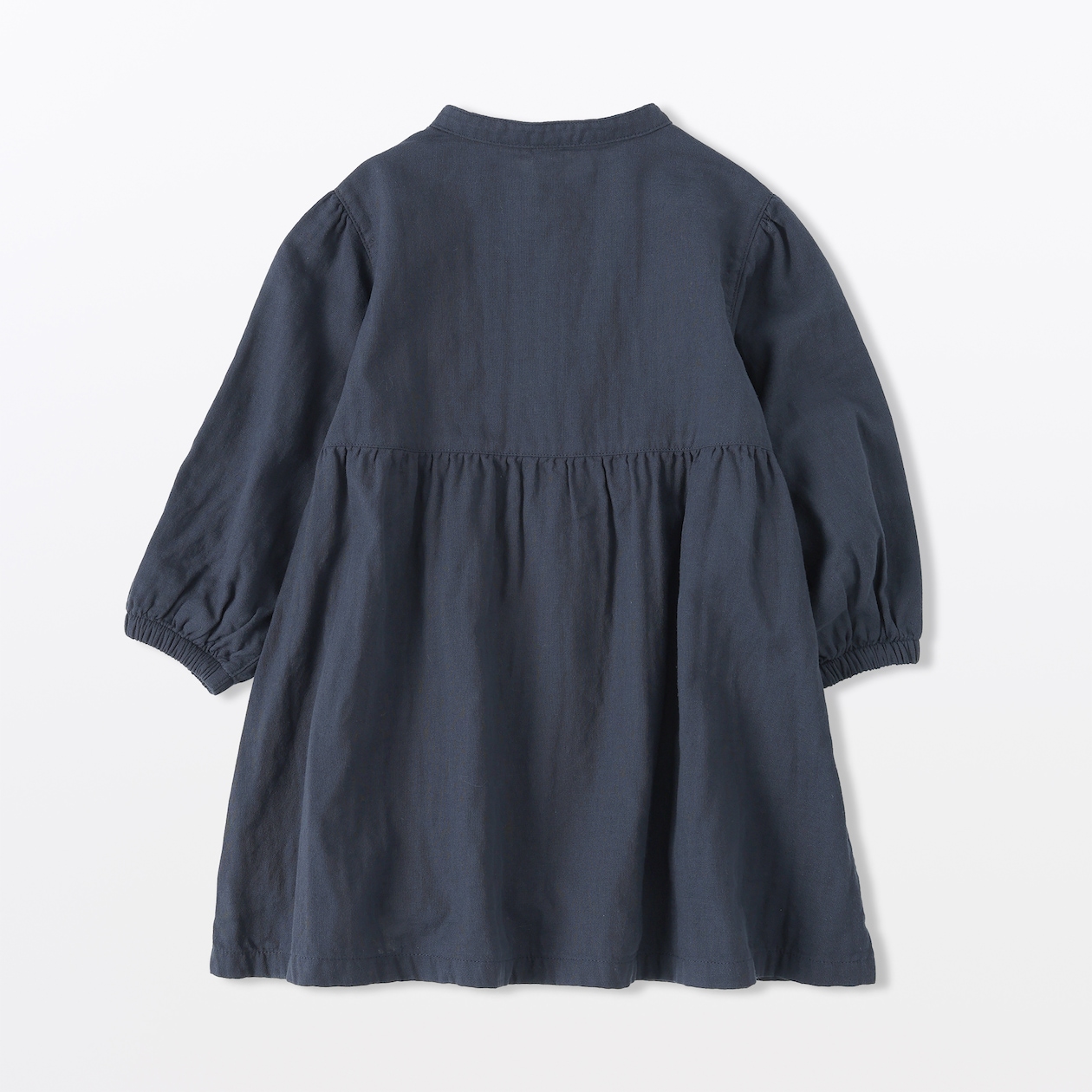 ベビー　二重ガーゼ長袖ワンピース