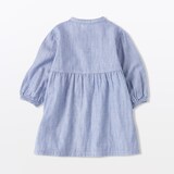 ベビー　二重ガーゼ長袖ワンピース