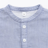 ベビー　二重ガーゼ長袖ワンピース