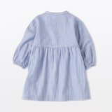 ベビー　二重ガーゼ長袖ワンピース
