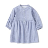 ベビー　二重ガーゼ長袖ワンピース