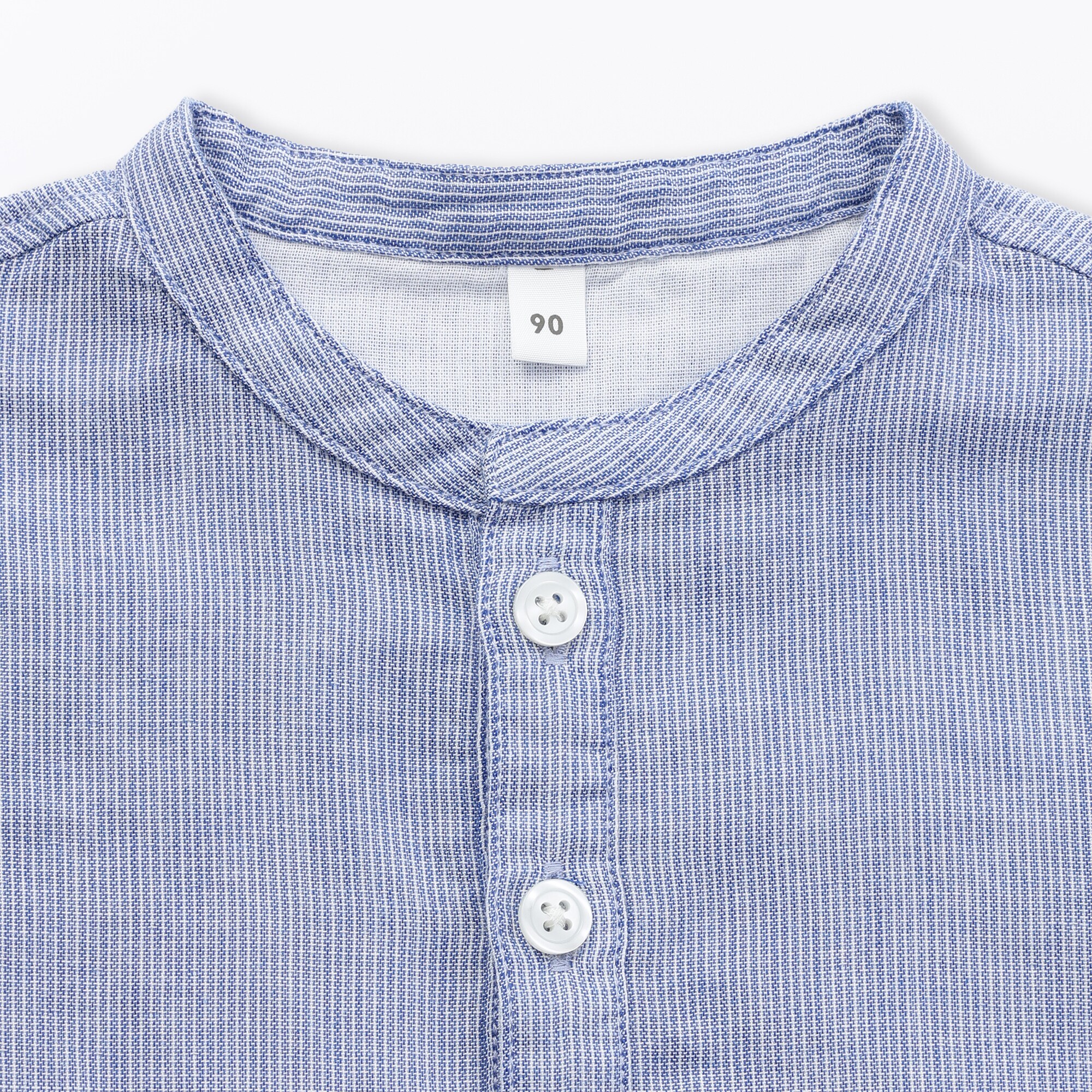 ベビー　二重ガーゼ長袖ワンピース