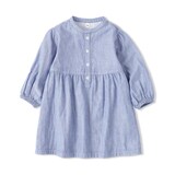 ベビー　二重ガーゼ長袖ワンピース