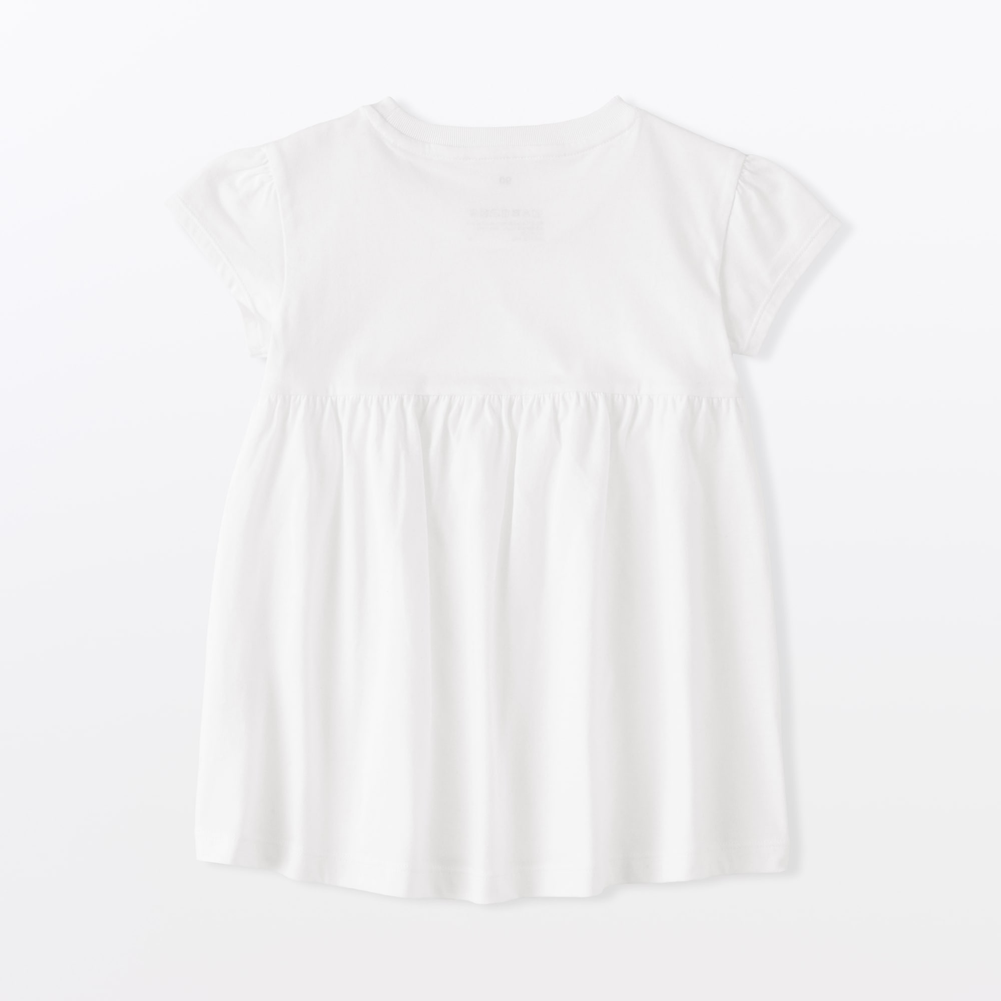 ベビー　あたまするっと　綿天竺編み半袖チュニック