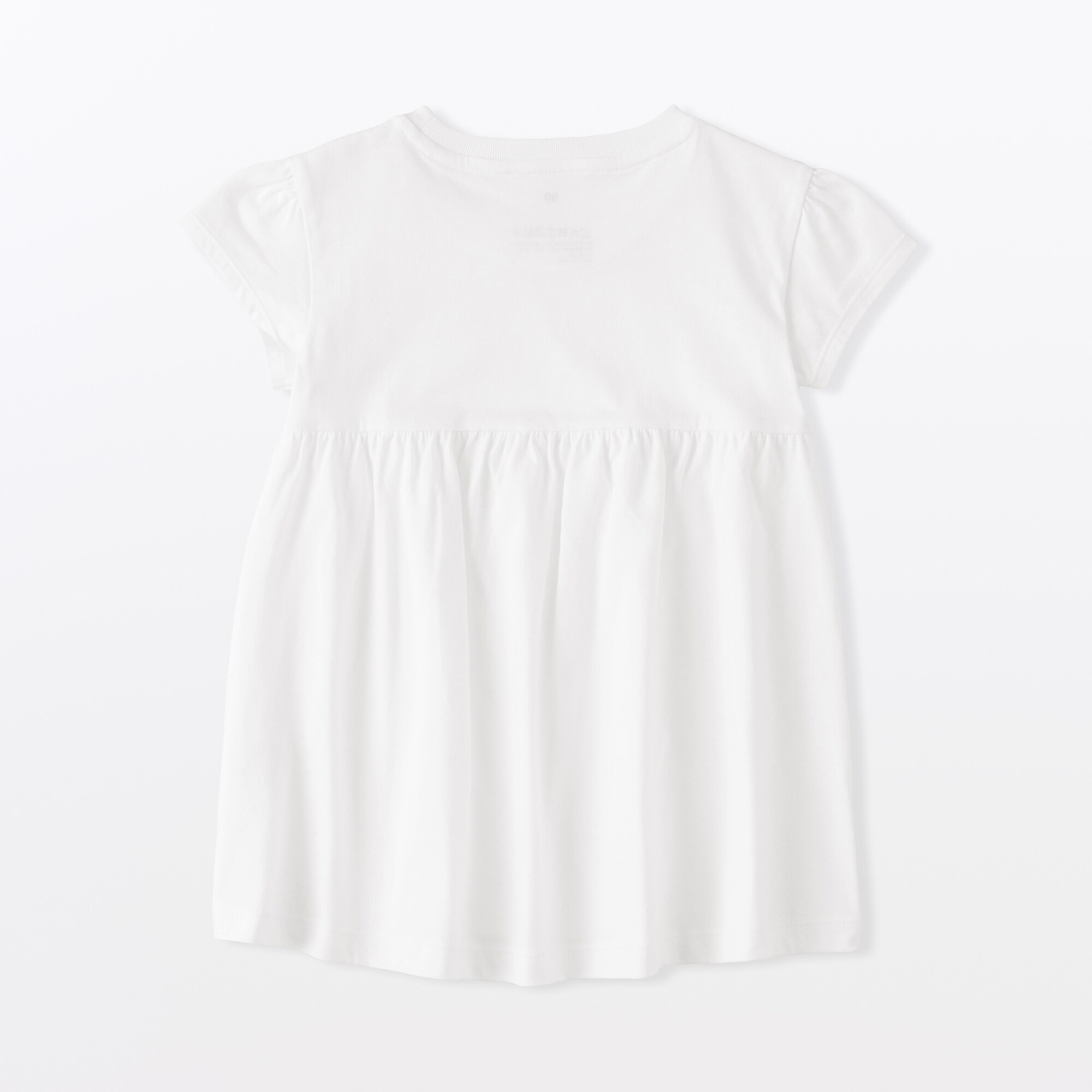 ベビー　あたまするっと　綿天竺編み半袖チュニック