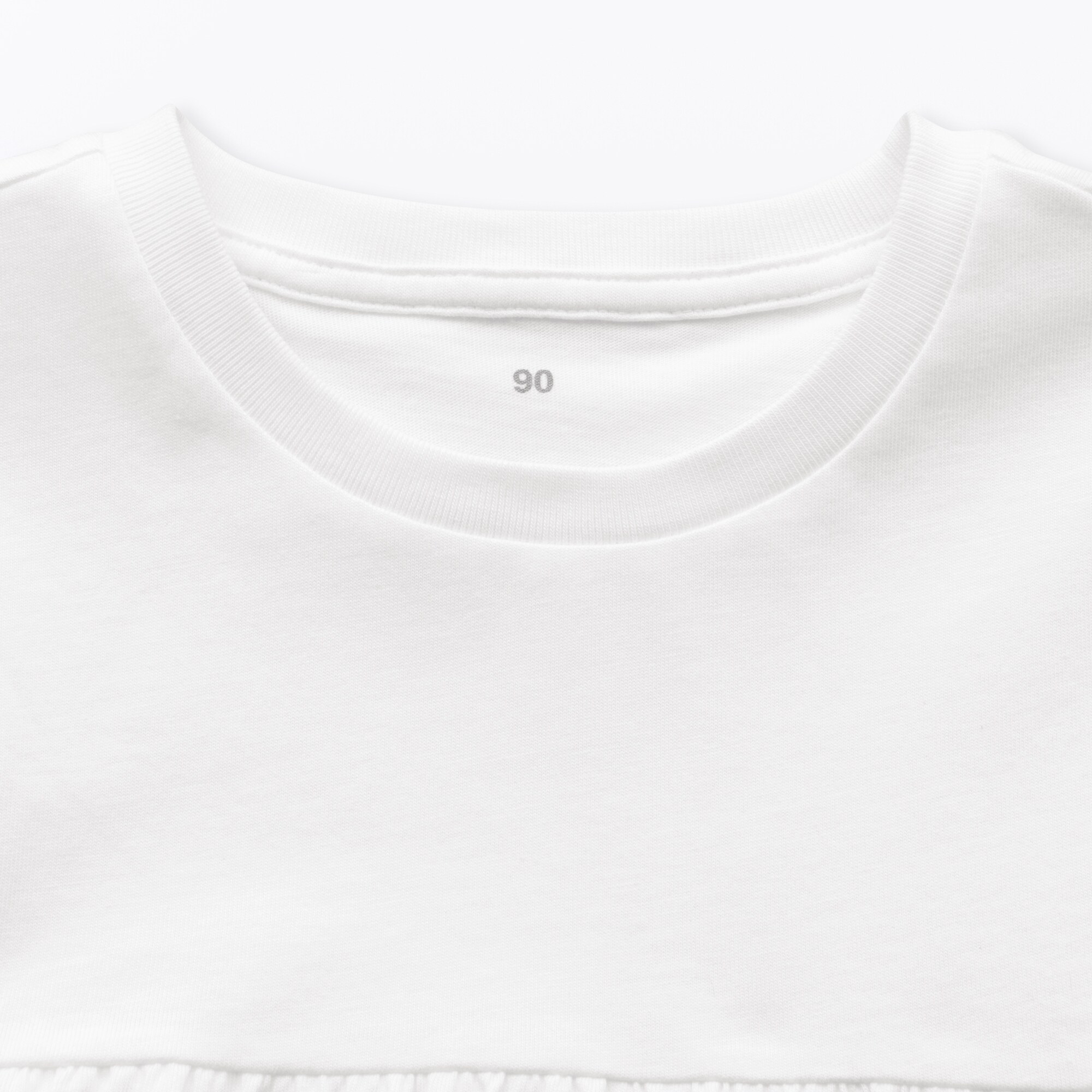 ベビー　あたまするっと　綿天竺編み半袖チュニック