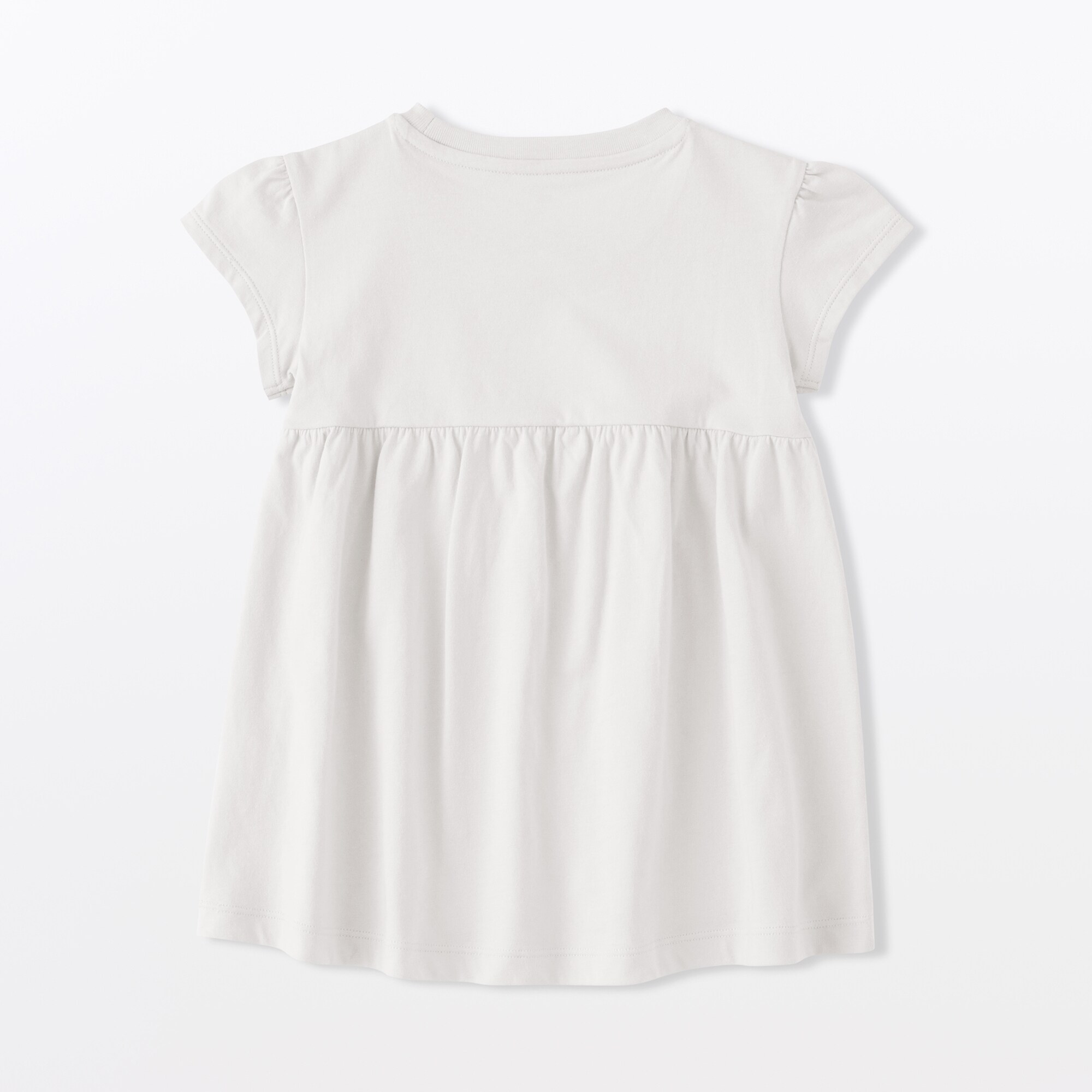 ベビー　あたまするっと　綿天竺編み半袖チュニック