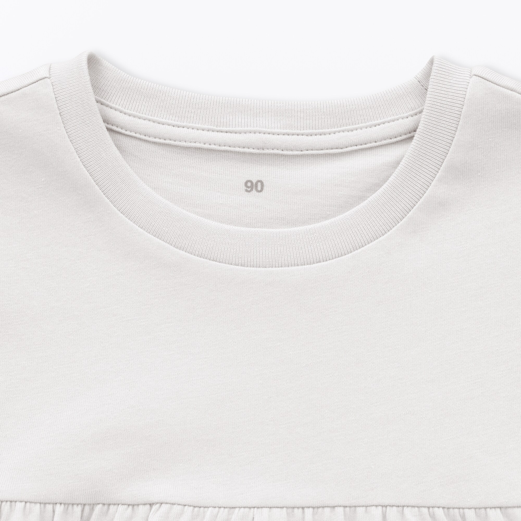 ベビー　あたまするっと　綿天竺編み半袖チュニック