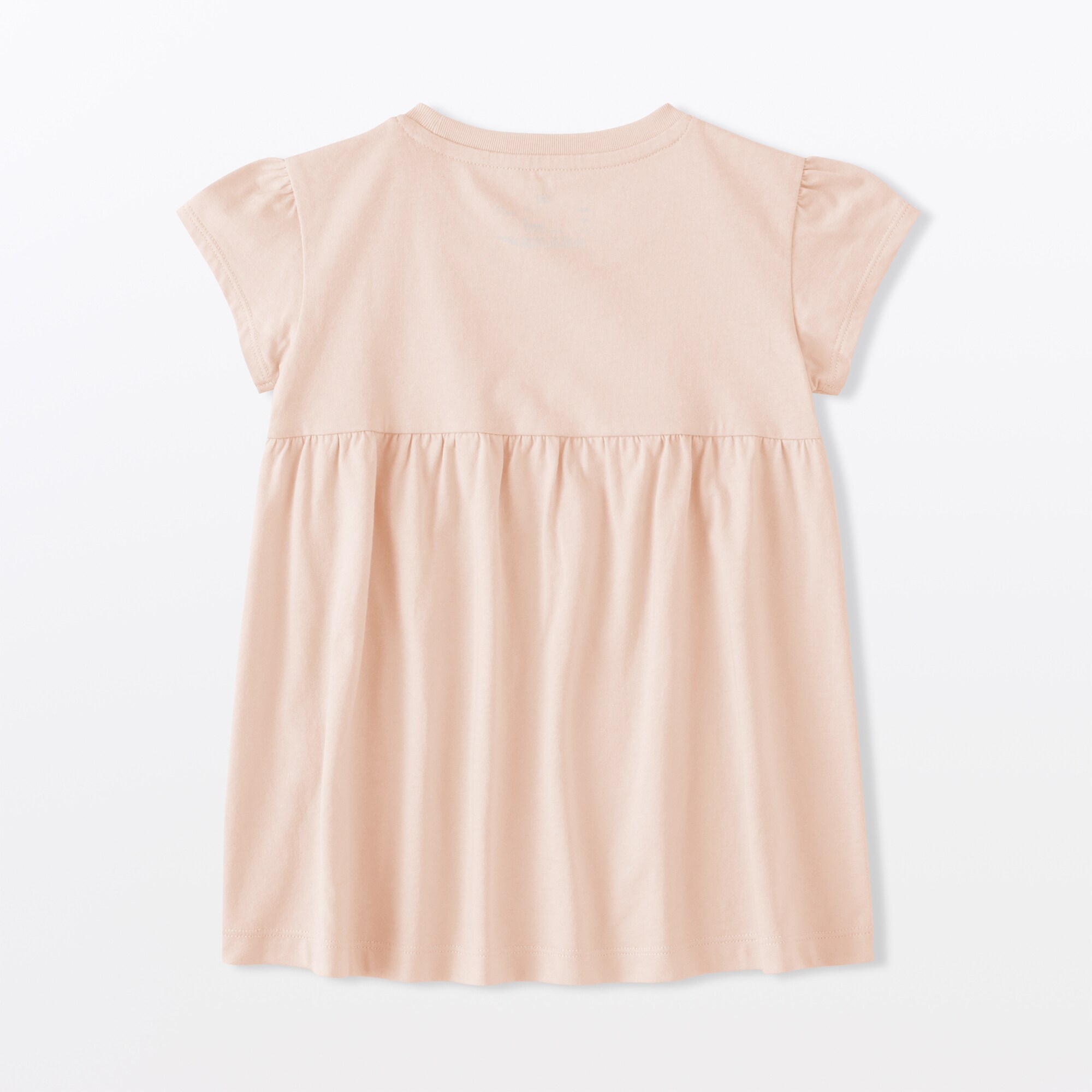 ベビー　あたまするっと　綿天竺編み半袖チュニック