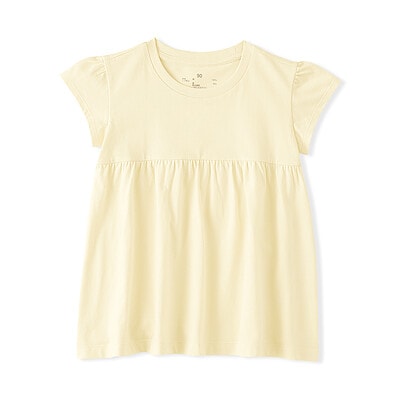 【４月上旬発売予定】ベビー　あたまするっと　綿天竺編み半袖チュニック