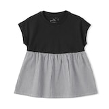 ベビー　あたまするっと　涼感サッカーフレンチスリーブチュニック