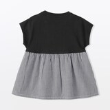 ベビー　あたまするっと　涼感サッカーフレンチスリーブチュニック