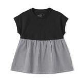 ベビー　あたまするっと　涼感サッカーフレンチスリーブチュニック