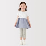 ベビー　あたまするっと　涼感サッカーフレンチスリーブチュニック