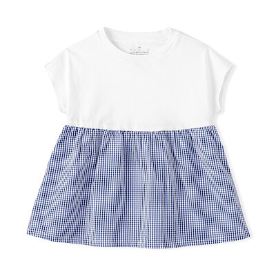 【４月上旬発売予定】ベビー　あたまするっと　涼感サッカーフレンチスリーブチュニック