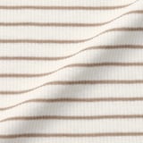 ベビー　脇に縫い目のないリブ編み半袖ショートオール