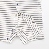 ベビー　脇に縫い目のないリブ編み半袖ショートオール