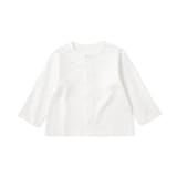 ベビー　ＵＶカット梨地編みクルーネックカーディガン