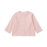 ベビー　ＵＶカット梨地編みクルーネックカーディガン