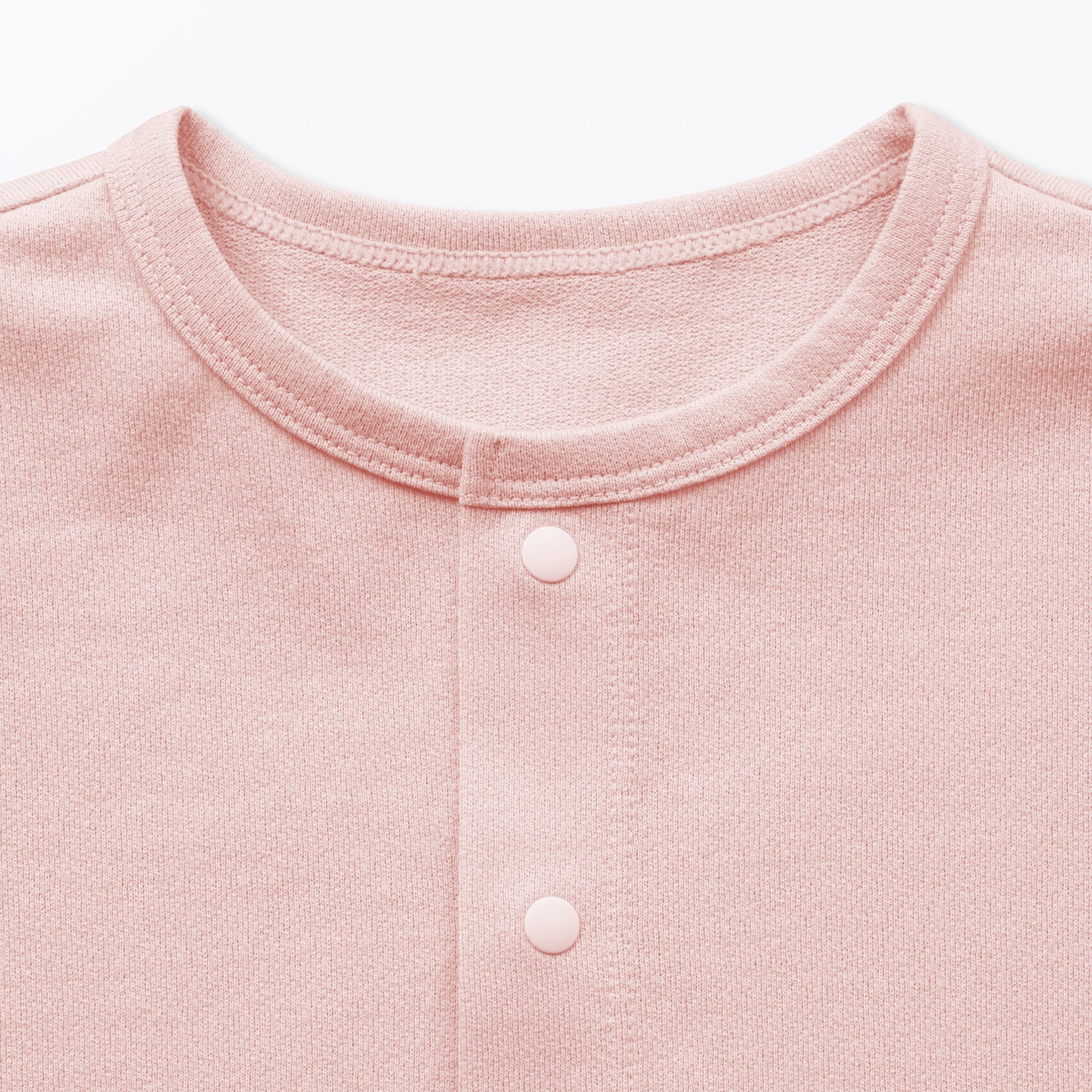 ベビー　ＵＶカット梨地編みクルーネックカーディガン