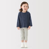 ベビー　ＵＶカット梨地編みクルーネックカーディガン