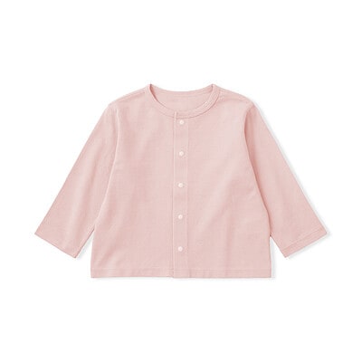 【４月上旬発売予定】ベビー　ＵＶカット梨地編みクルーネックカーディガン