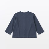 ベビー　ＵＶカット梨地編みクルーネックカーディガン