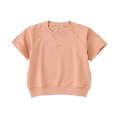 ベビー　あたまするっとライトスウェットクルーネック五分袖Ｔシャツ