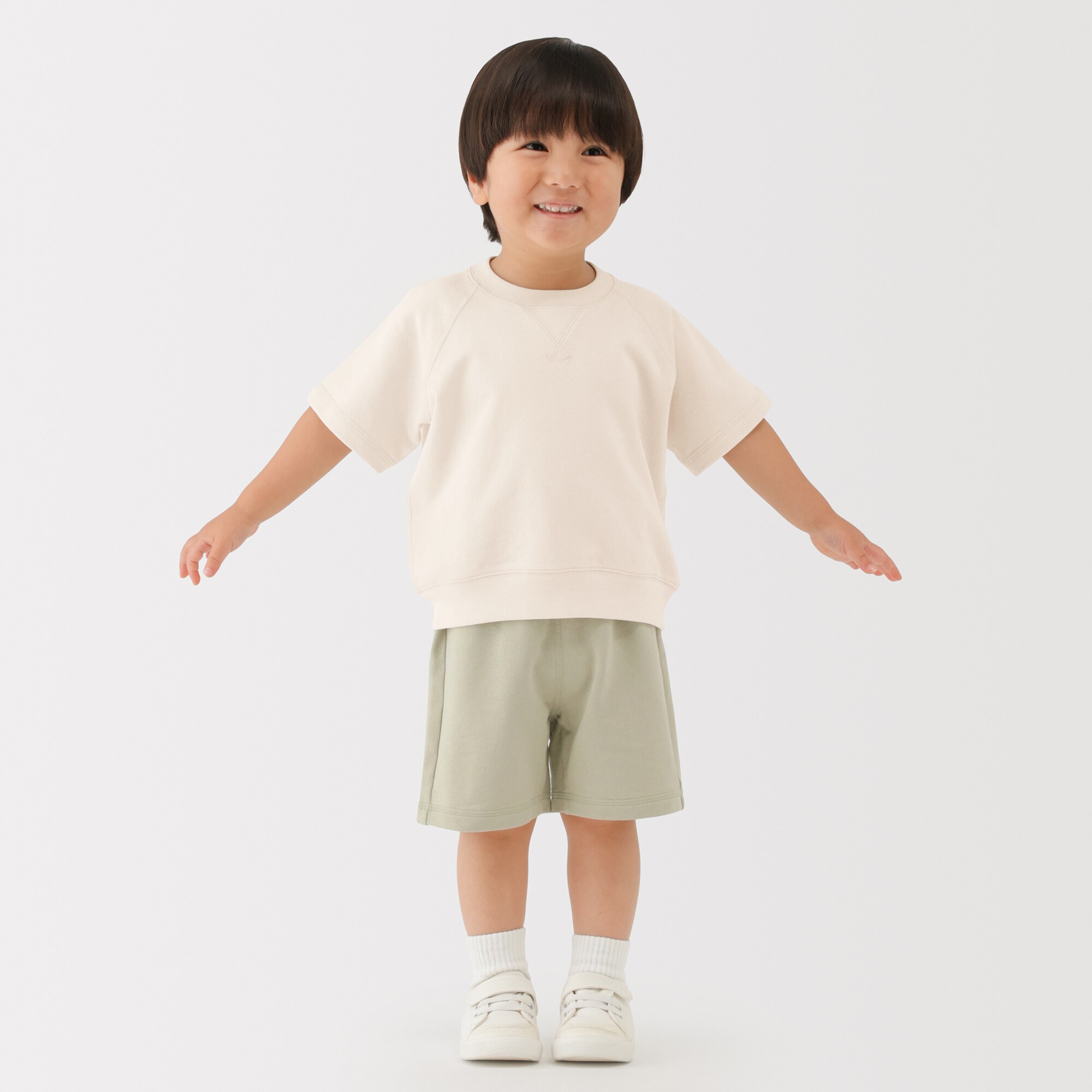 ベビー　あたまするっとライトスウェットクルーネック半袖Ｔシャツ