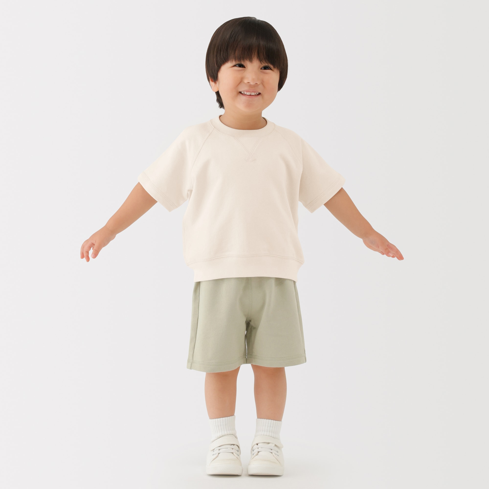 ベビー　あたまするっとライトスウェットクルーネック半袖Ｔシャツ