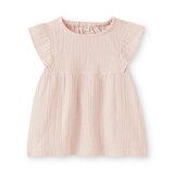 ベビー　あたまするっと楊柳ガーゼフリルスリーブブラウス