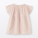 ベビー　あたまするっと楊柳ガーゼフリルスリーブブラウス