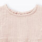 ベビー　あたまするっと楊柳ガーゼフリルスリーブブラウス