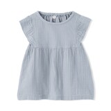 ベビー　あたまするっと楊柳ガーゼフリルスリーブブラウス