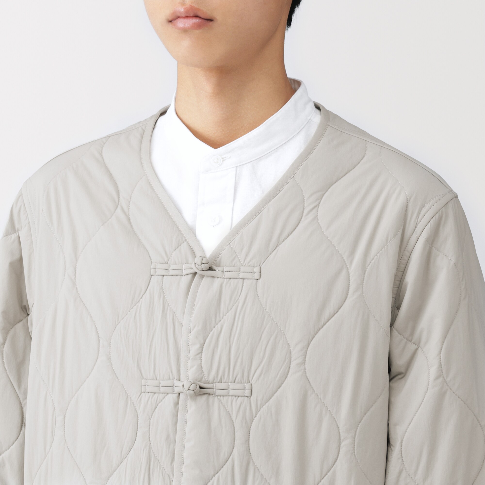 紳士　キルト中わた結び釦ジャケット