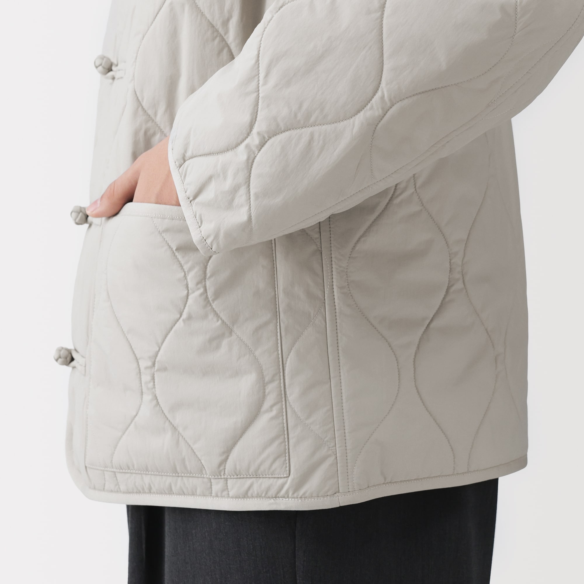 紳士　キルト中わた結び釦ジャケット