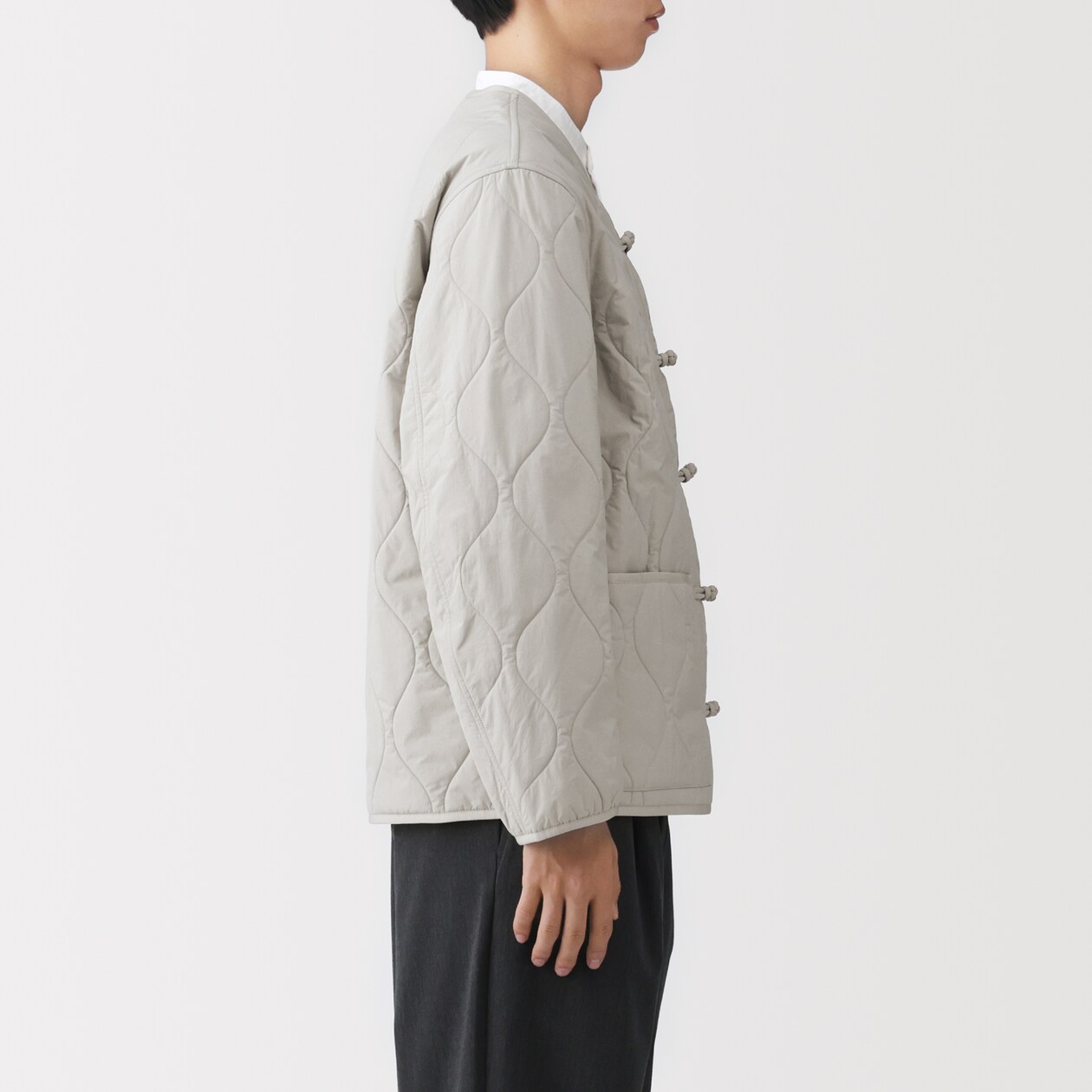 紳士　キルト中わた結び釦ジャケット