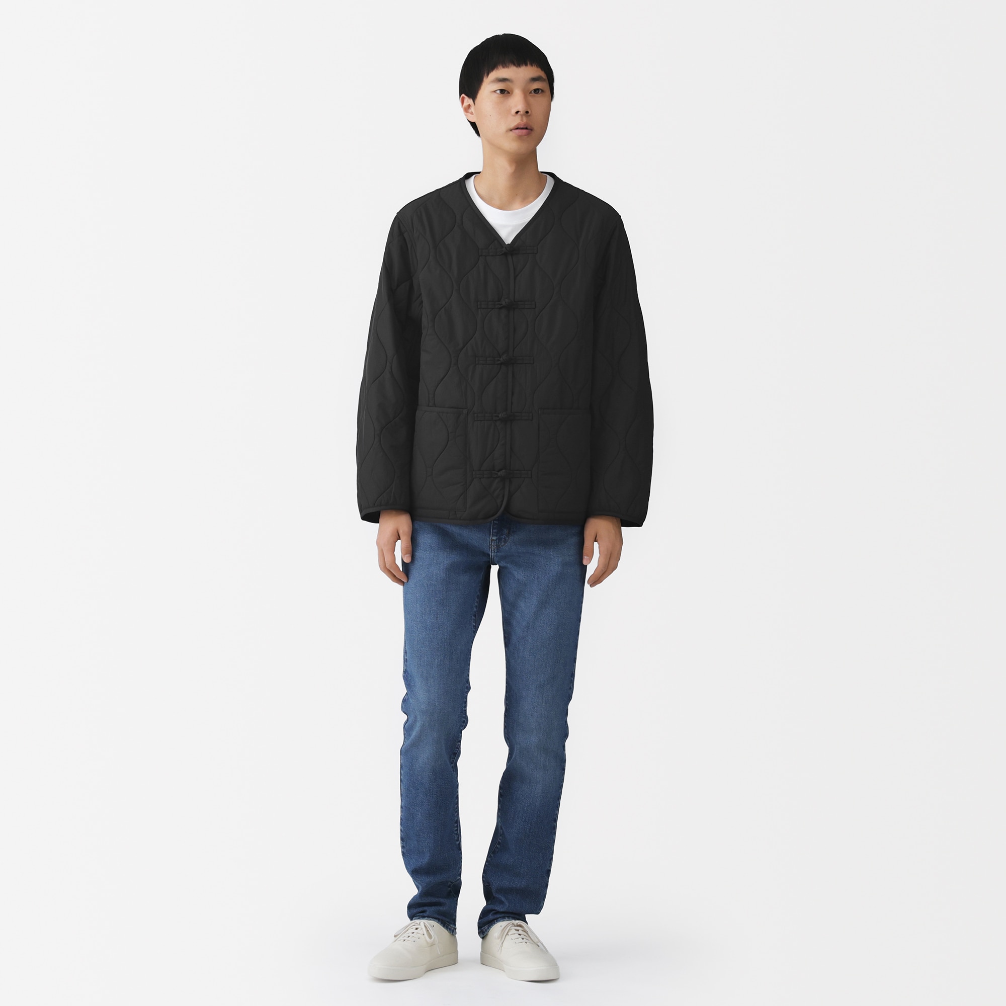 紳士　キルト中わた結び釦ジャケット