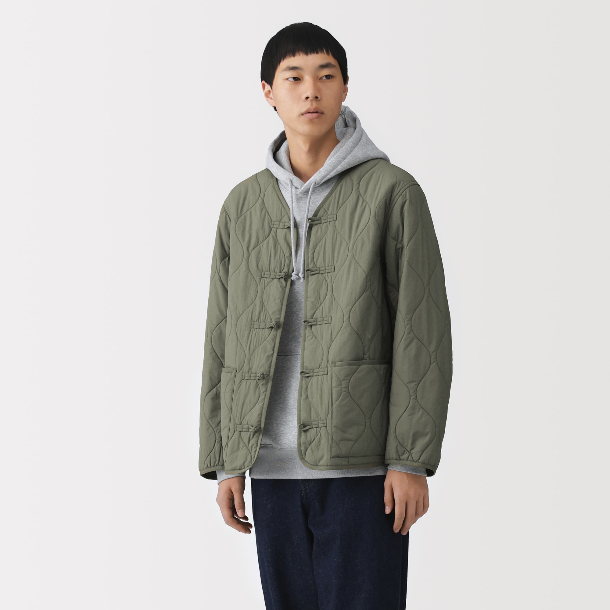 紳士　キルト中わた結び釦ジャケット