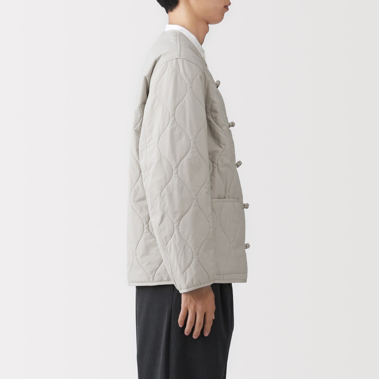 紳士　キルト中わた結び釦ジャケット