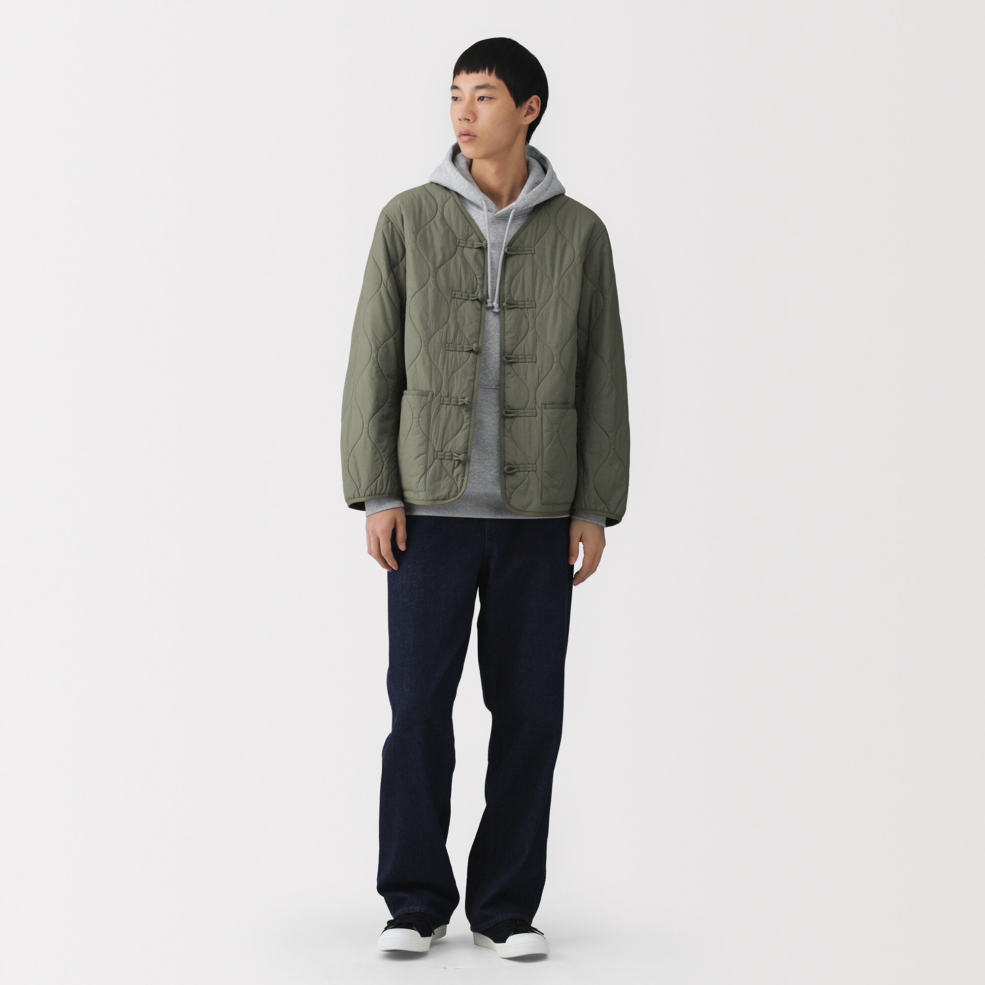 紳士　キルト中わた結び釦ジャケット