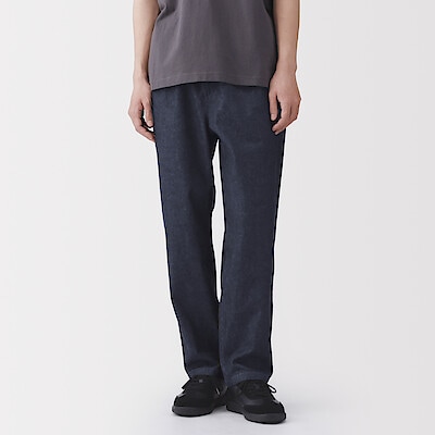 紳士　洗いざらしデニムイージーパンツ